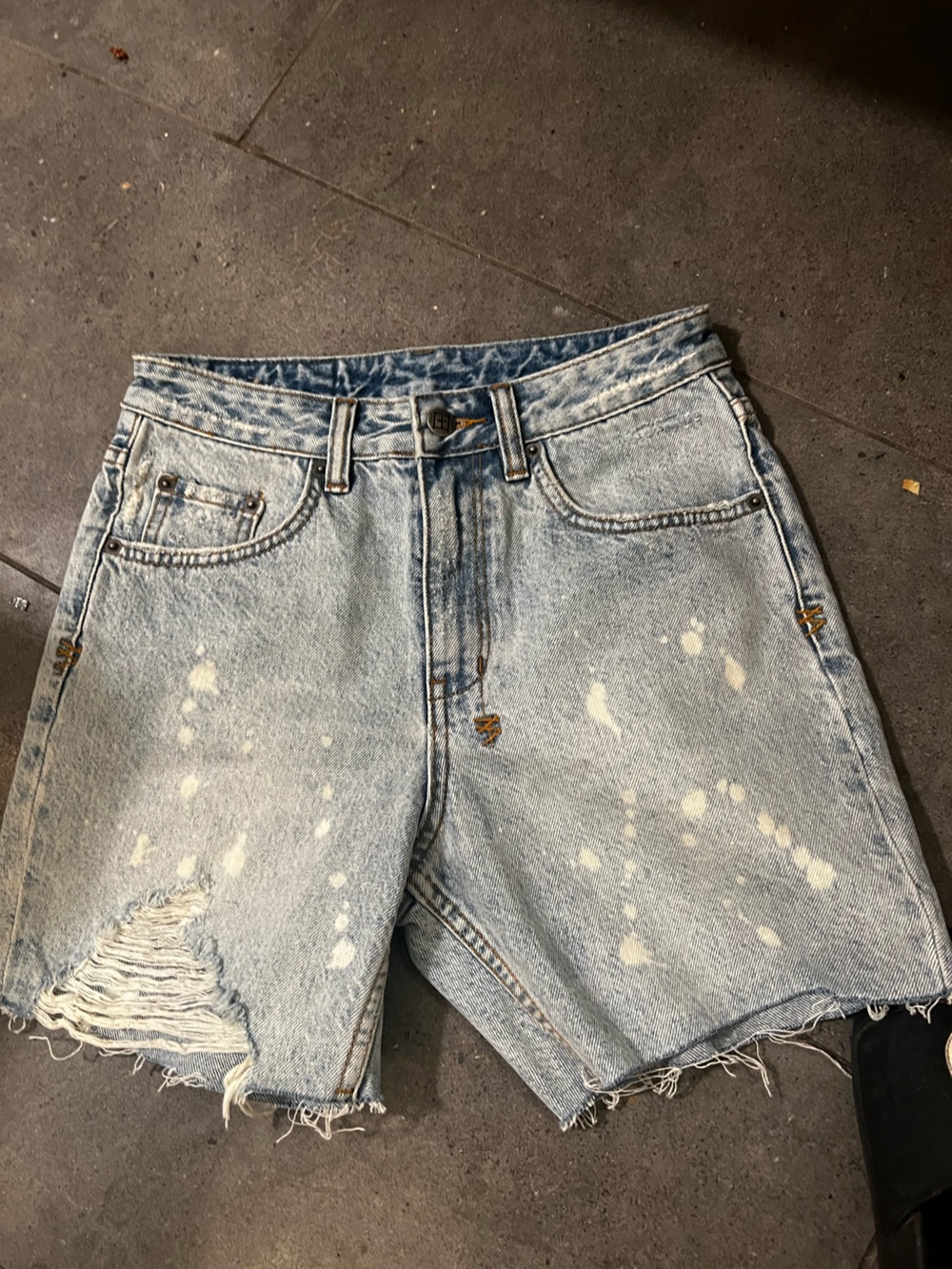 Ksubi Light Blue Acid-Wash Denim Jacket with Contrast Stitching
